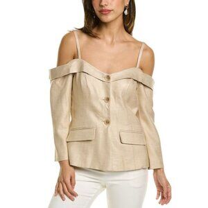NWT Trina Turk Laine Jacket Top Cold Shoulder Sleeves Size 2